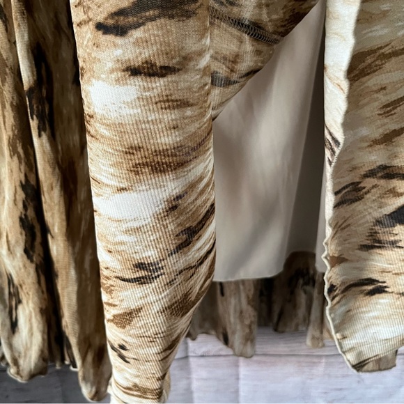 Tan Pattern Midi Skirt with Lining, Cato Women Size 18/20W - Picture 2 of 4